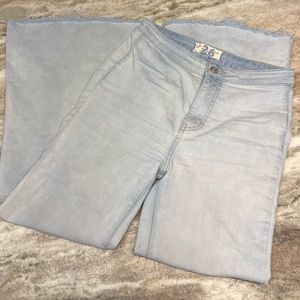 Free people high rise flare jeans light wash
